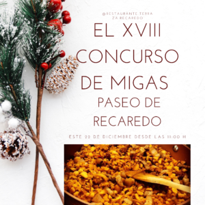 Este domingo 22 de diciembre, ven al Paseo de Recaredo y disfruta del XVIII Concurso de Migas,